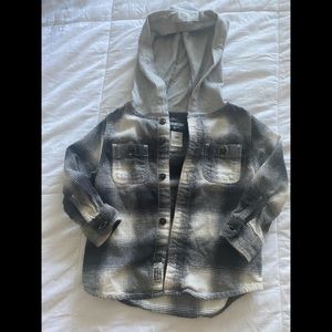 Toddler Oshkosh Plaid Button Up Hoodie